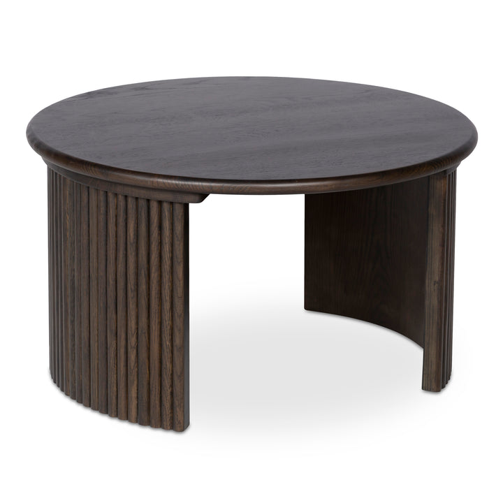Circular Nesting Oak Coffee Table Duo