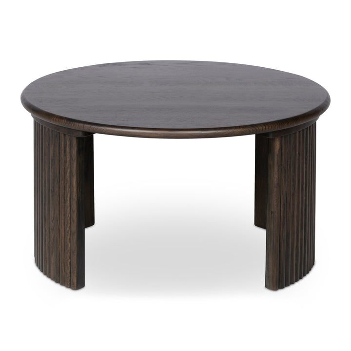 Circular Nesting Oak Coffee Table Duo