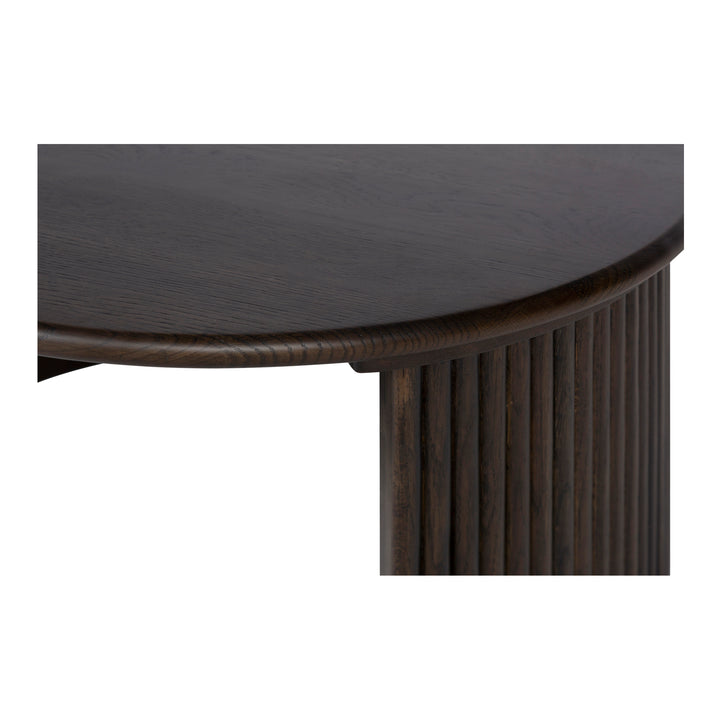 Circular Nesting Oak Coffee Table Duo