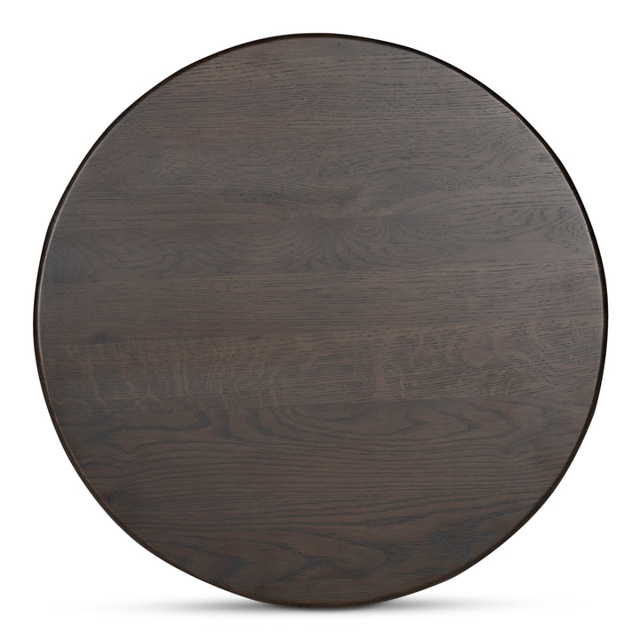 Circular Nesting Oak Coffee Table Duo