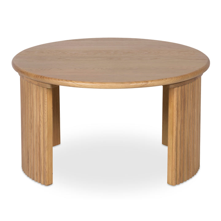 Circular Nesting Oak Coffee Table Duo