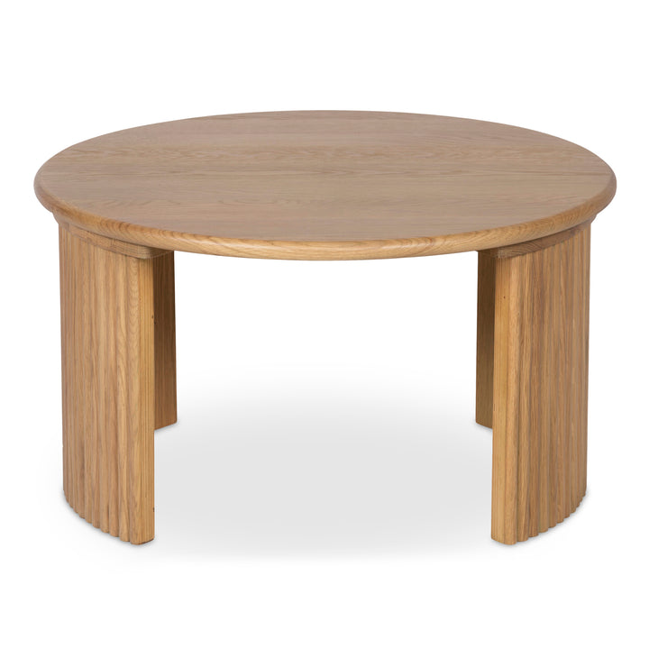 Circular Nesting Oak Coffee Table Duo