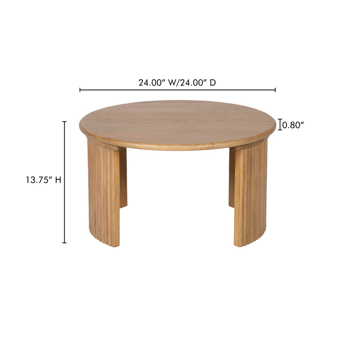 Circular Nesting Oak Coffee Table Duo