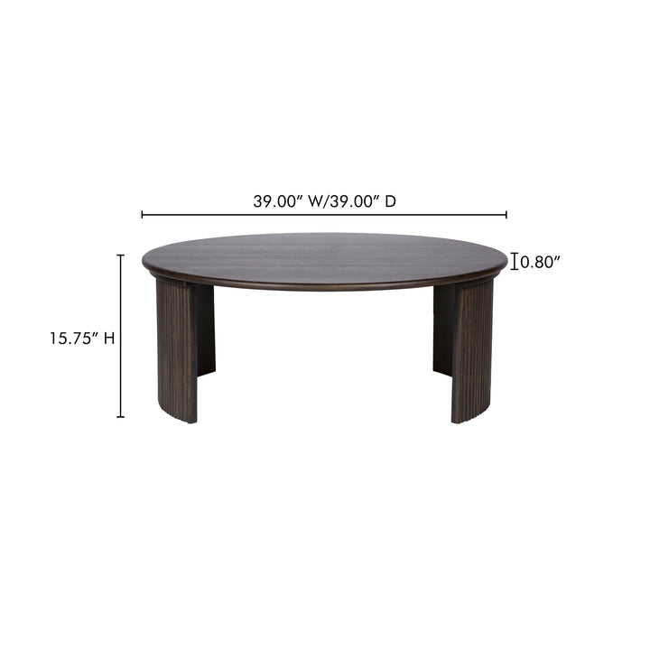 Circle Nesting Oak Coffee Table Set