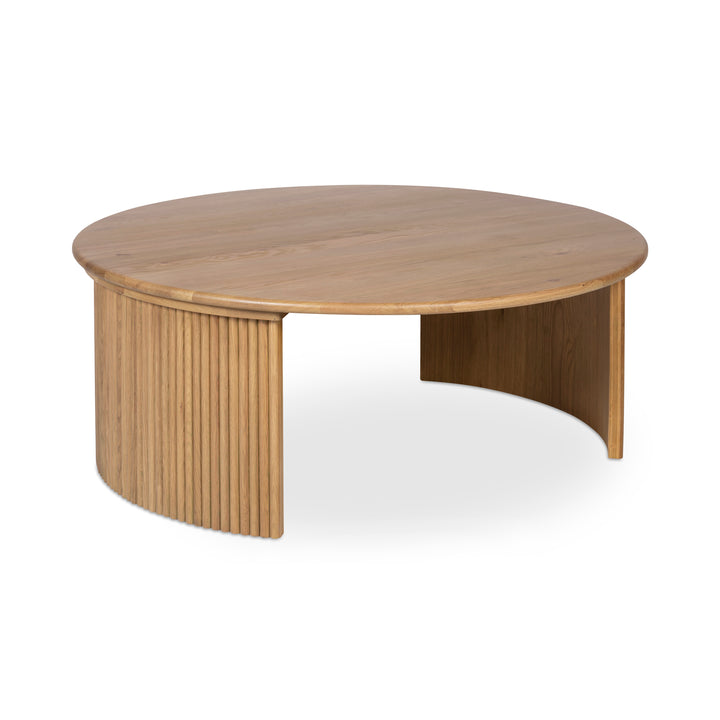 Circle Nesting Oak Coffee Table Set