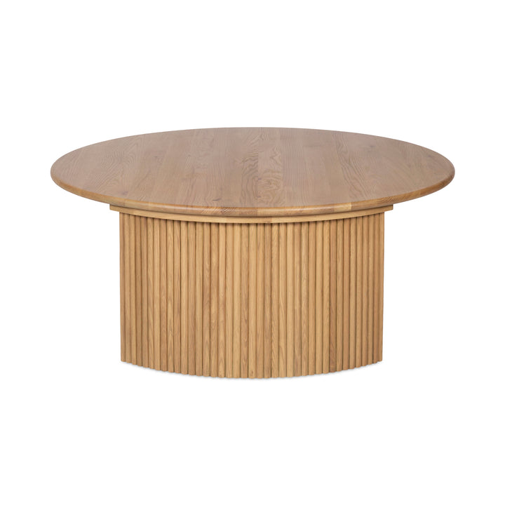 Circle Nesting Oak Coffee Table Set