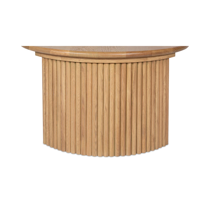 Circle Nesting Oak Coffee Table Set