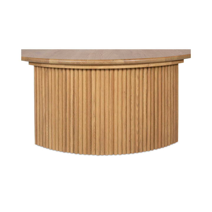 Circle Nesting Oak Coffee Table Set