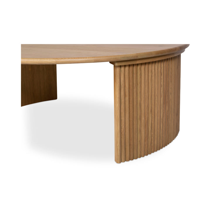 Circle Nesting Oak Coffee Table Set