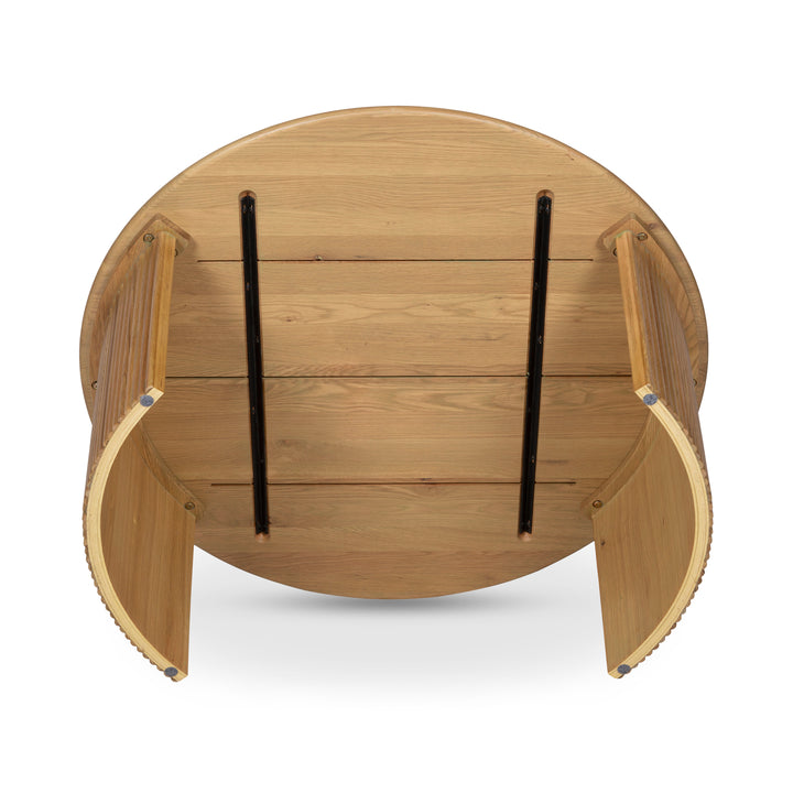 Circle Nesting Oak Coffee Table Set