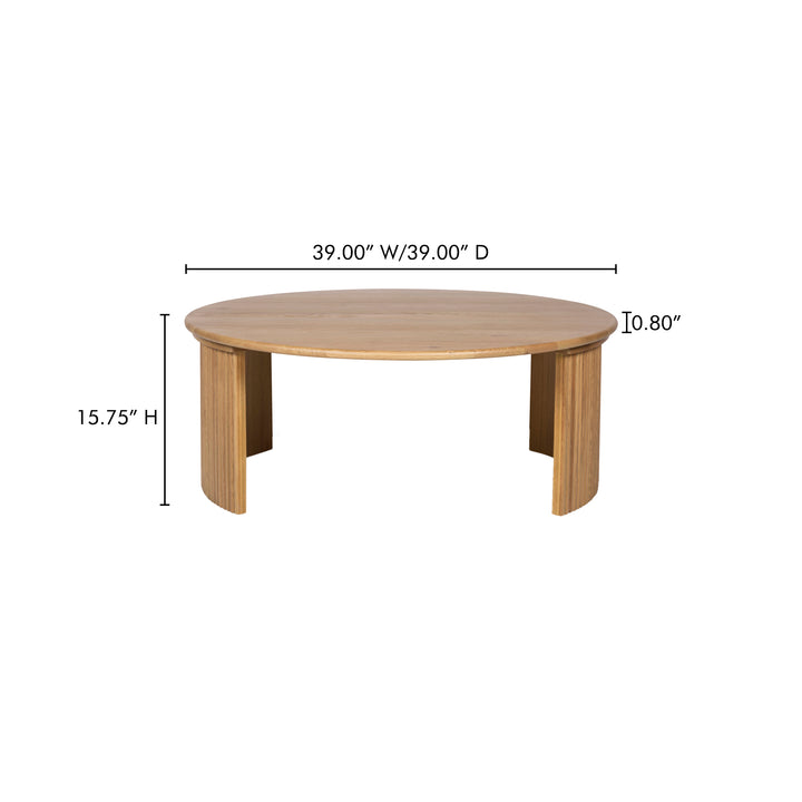 Circle Nesting Oak Coffee Table Set