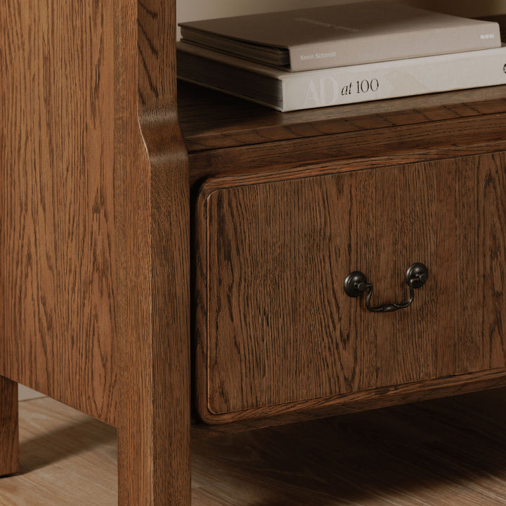 Elegant Curved Bookcase - Timeless Storage Solution