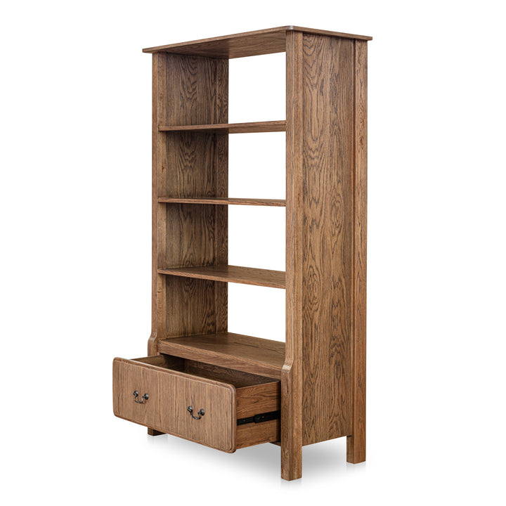Elegant Curved Bookcase - Timeless Storage Solution