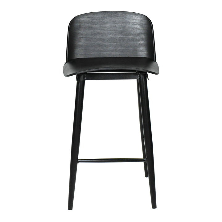 Modern Dual Bar Stools - Tapered Legs with Footrest