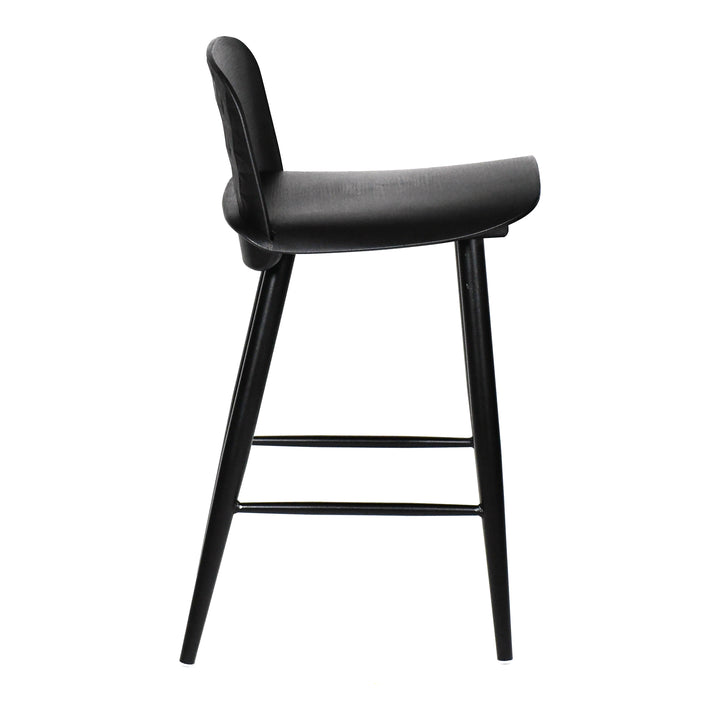 Modern Dual Bar Stools - Tapered Legs with Footrest