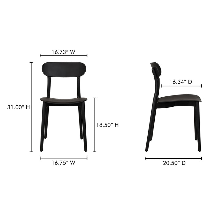 Breezy Modern Duo: Durable Outdoor Dining Chairs