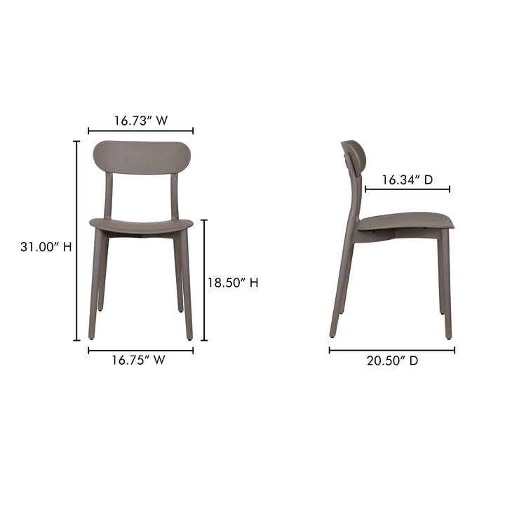 Breezy Modern Duo: Durable Outdoor Dining Chairs