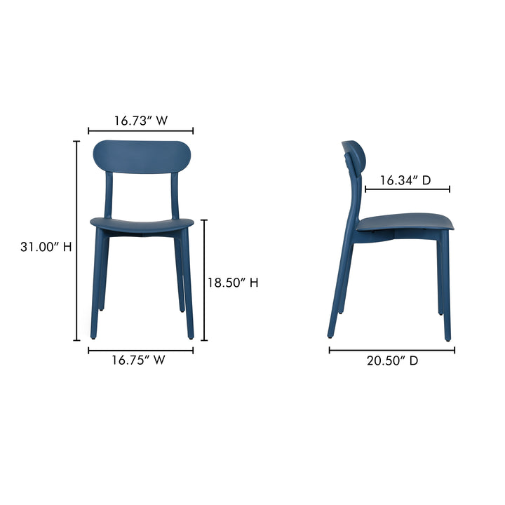 Breezy Modern Duo: Durable Outdoor Dining Chairs