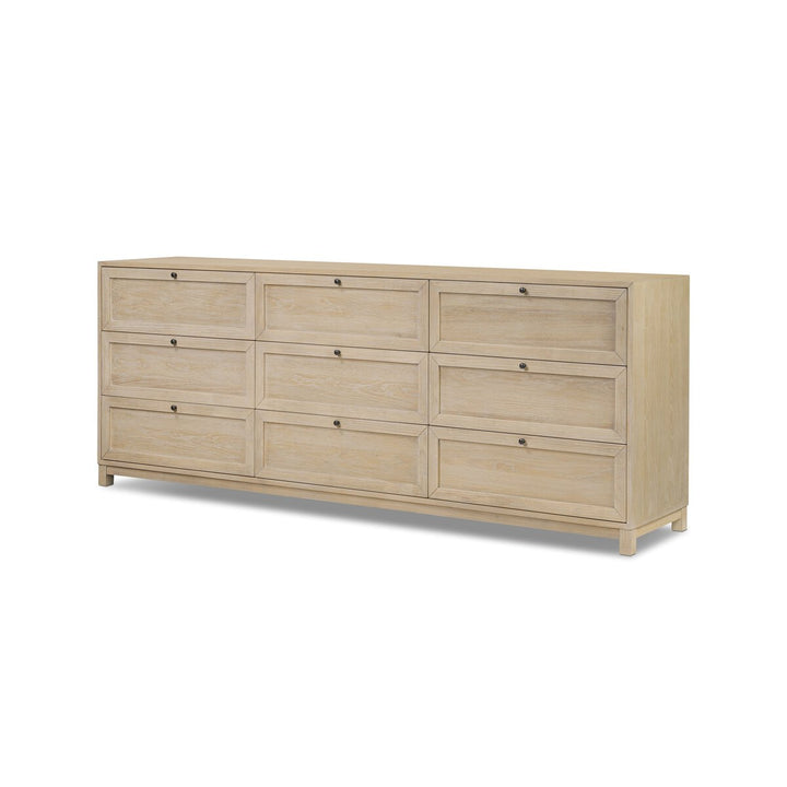 Chic Oak 9 Drawer Dresser