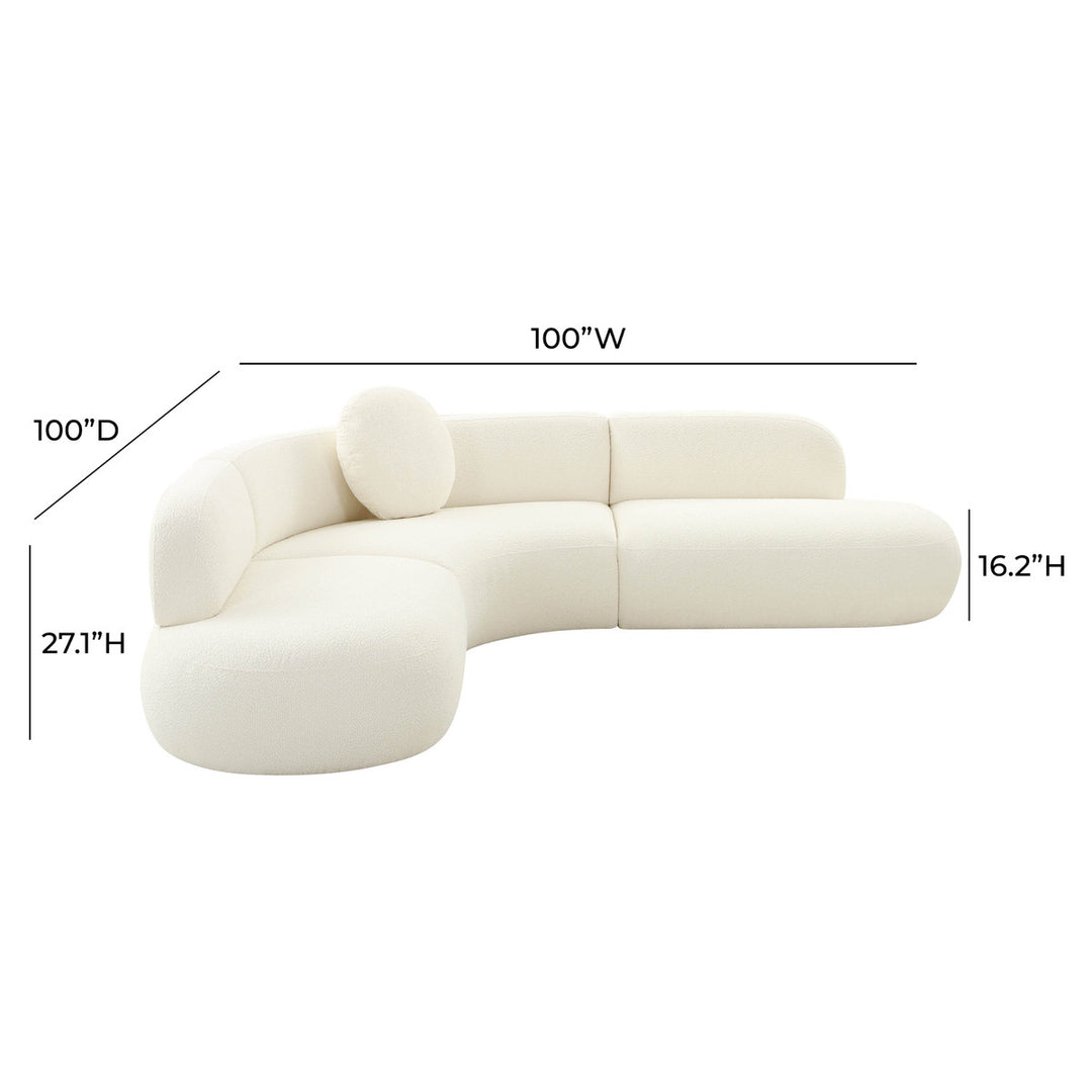 Brielle Cream Boucle Sectional