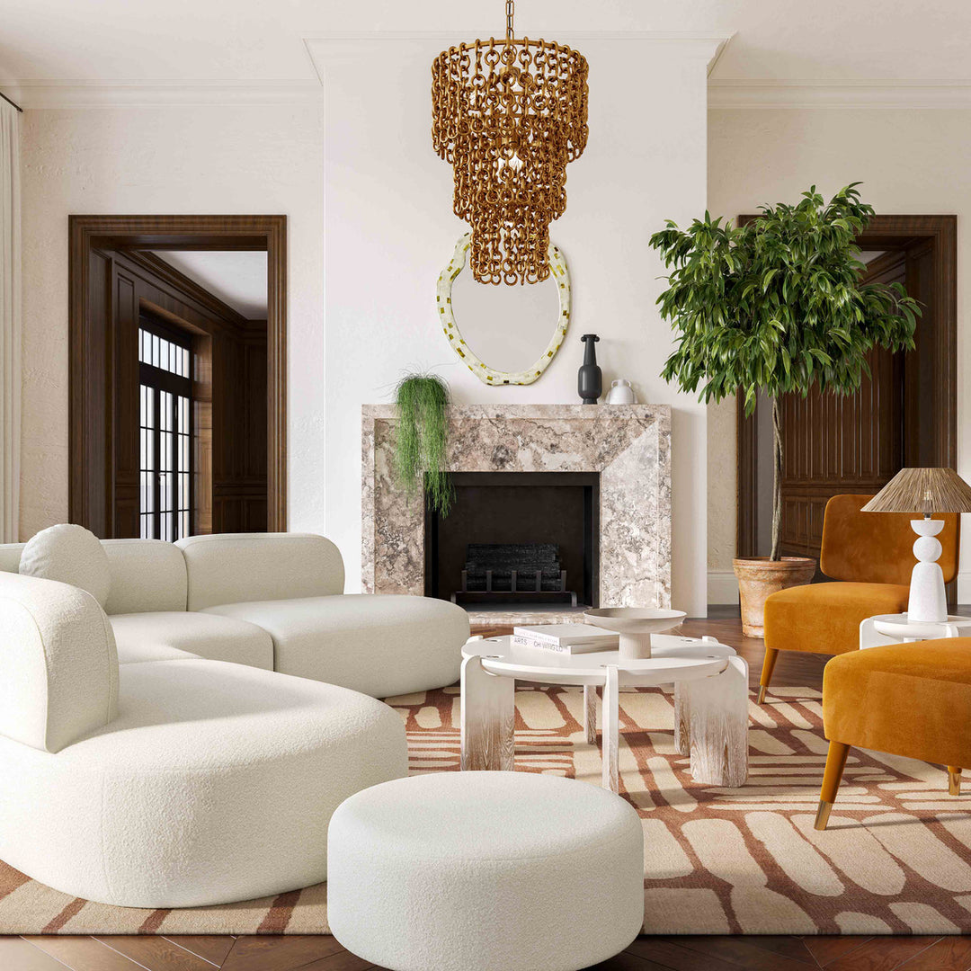 Brielle Cream Boucle Sectional