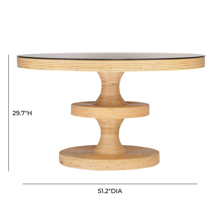 Nia Natural Rattan Round Dining Table