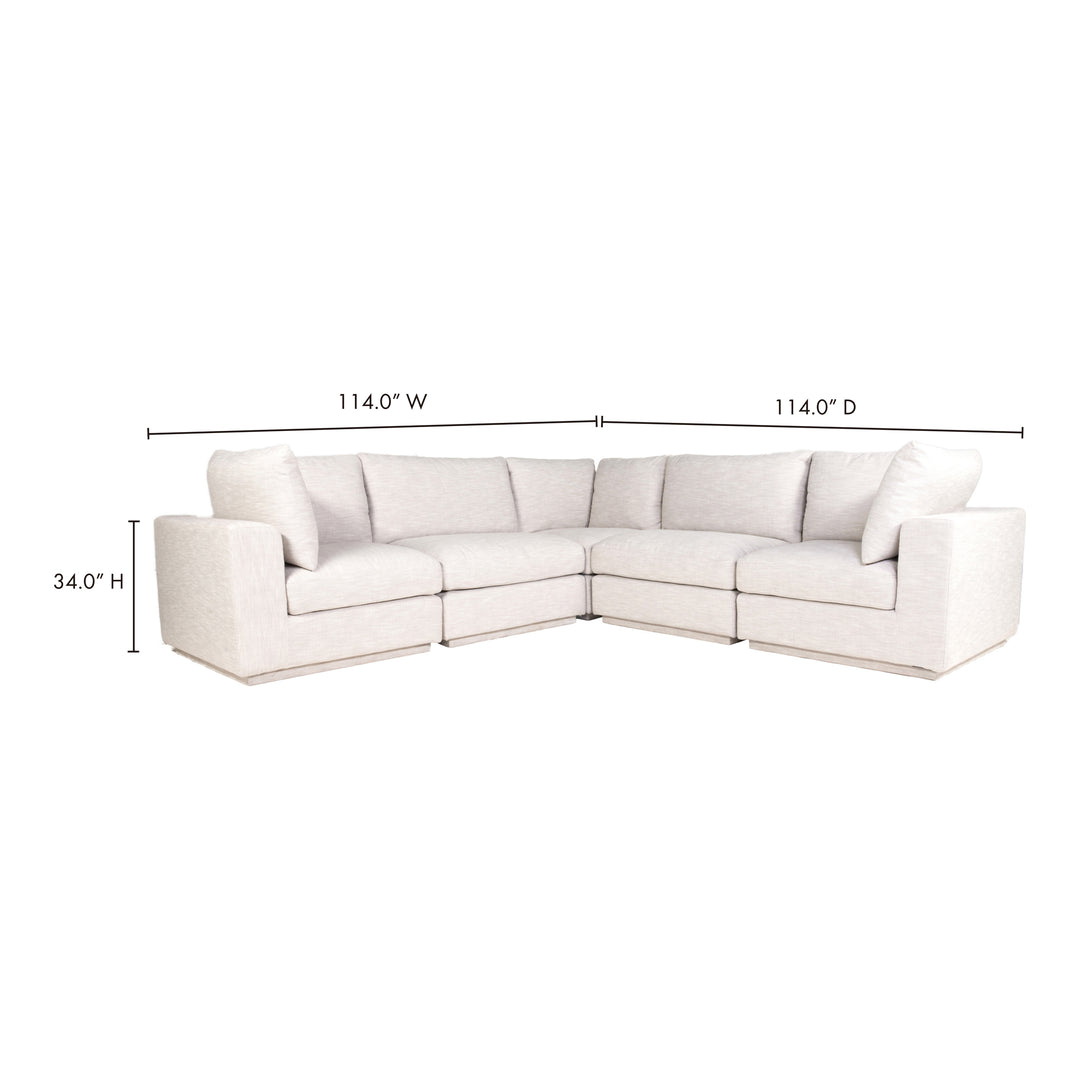 Modular Lounge Haven: Customizable Luxury Linen Modular Sectional