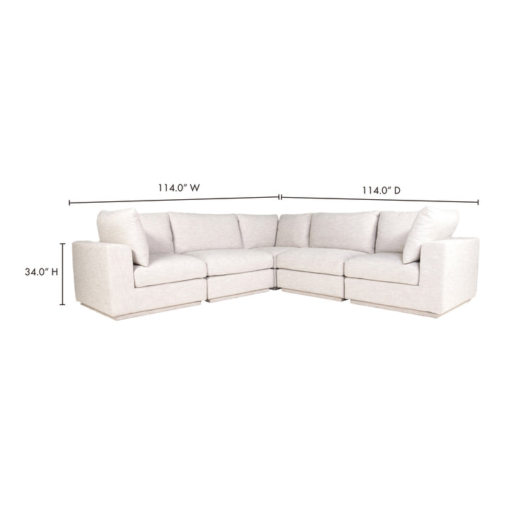 Modular Lounge Haven: Customizable Luxury Linen Modular Sectional