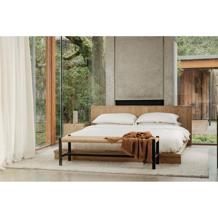Rustic Solid Oak Expansive Headboard Bed