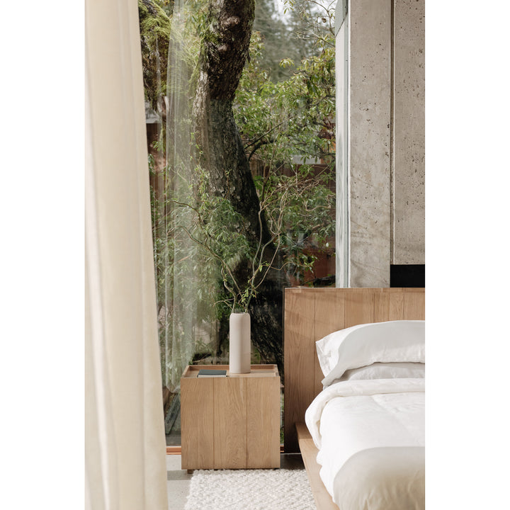 Rustic Solid Oak Expansive Headboard Bed