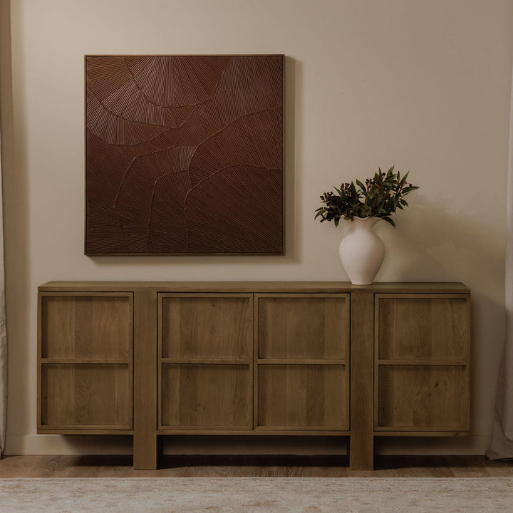 Modern Tansu-Inspired Oak Sideboard