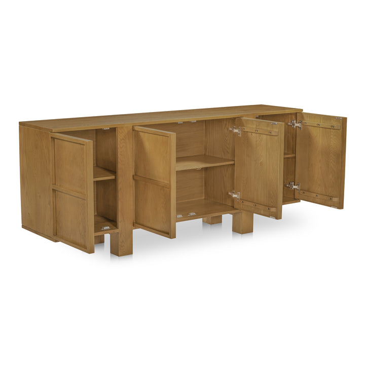 Modern Tansu-Inspired Oak Sideboard
