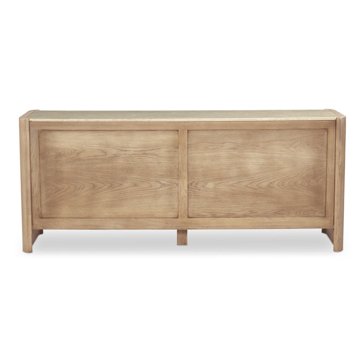 Modern Oak & Marble 6-Drawer Dresser