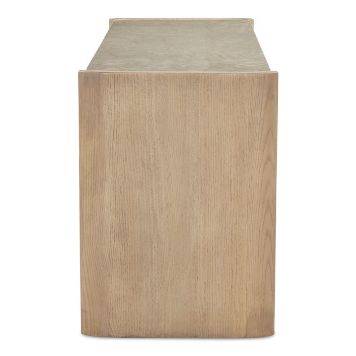 Modern Oak & Marble 6-Drawer Dresser