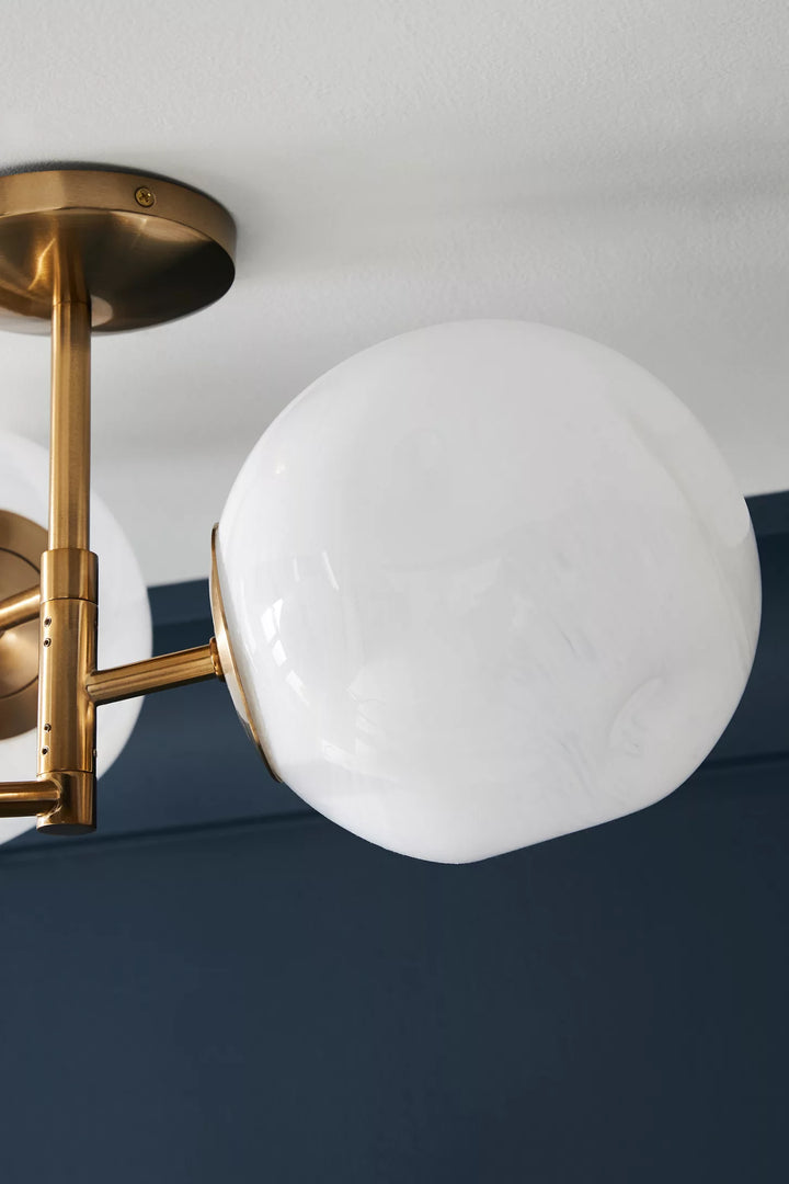 Cloud Organic Glass Flush Mount