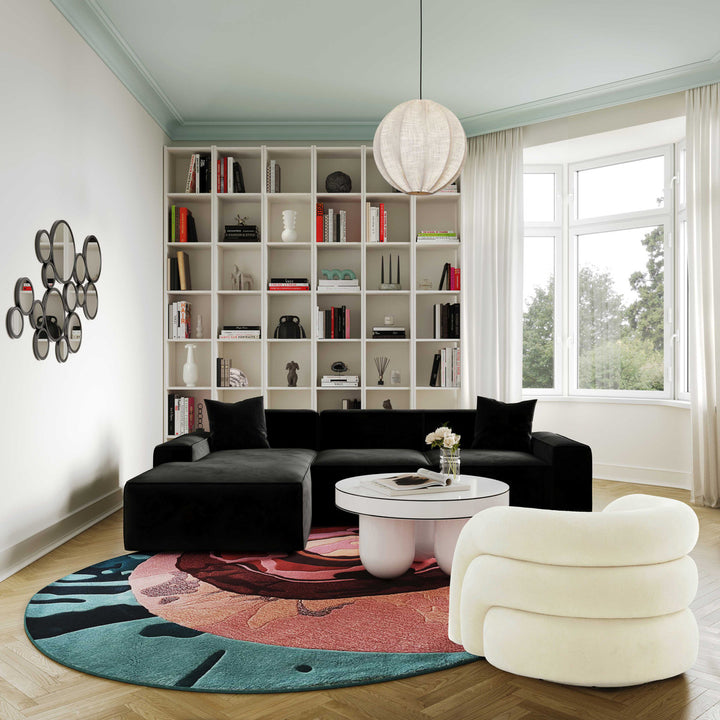 Pris Cream Vegan Shearling Swivel Chair
