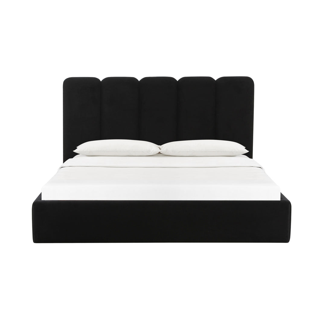 Alpani Black Velvet Bed - King