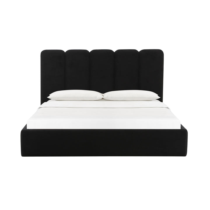 Alpani Black Velvet Bed - King