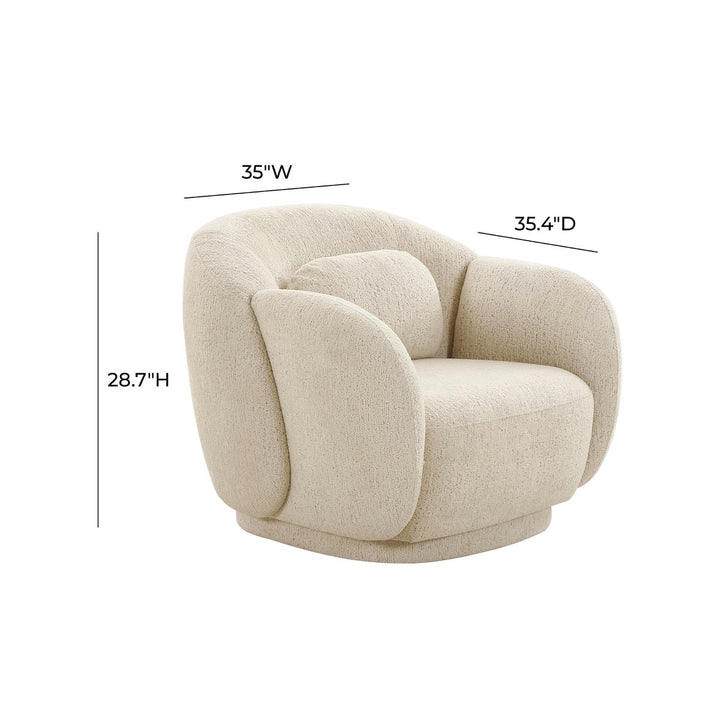 Monroe Cream Bouclé Accent Chair
