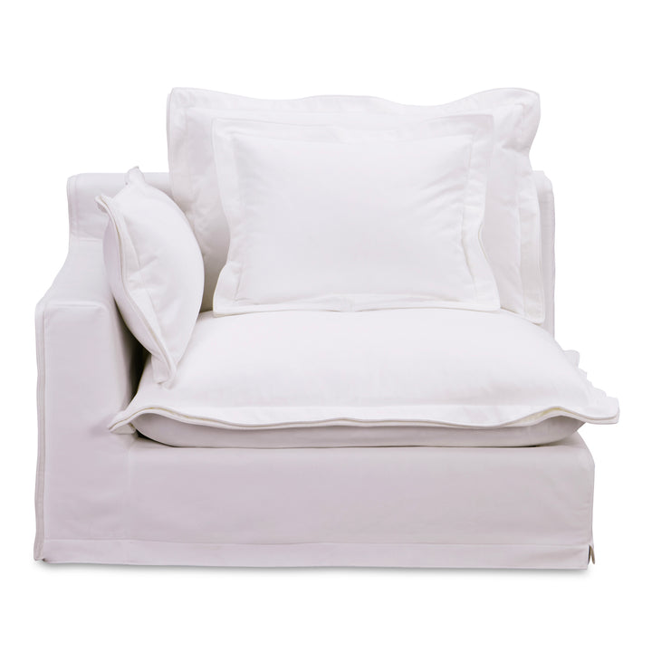 Charming Sloped Arm Living Chair with Performance Fabric