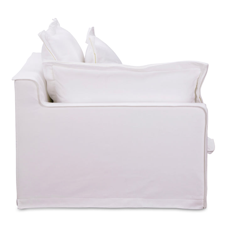 Charming Sloped Arm Living Chair with Performance Fabric