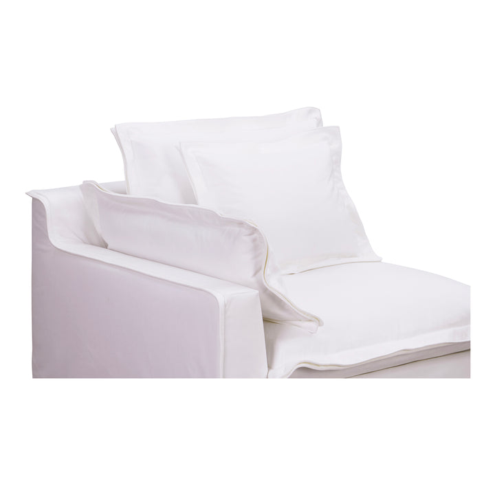 Charming Sloped Arm Living Chair with Performance Fabric