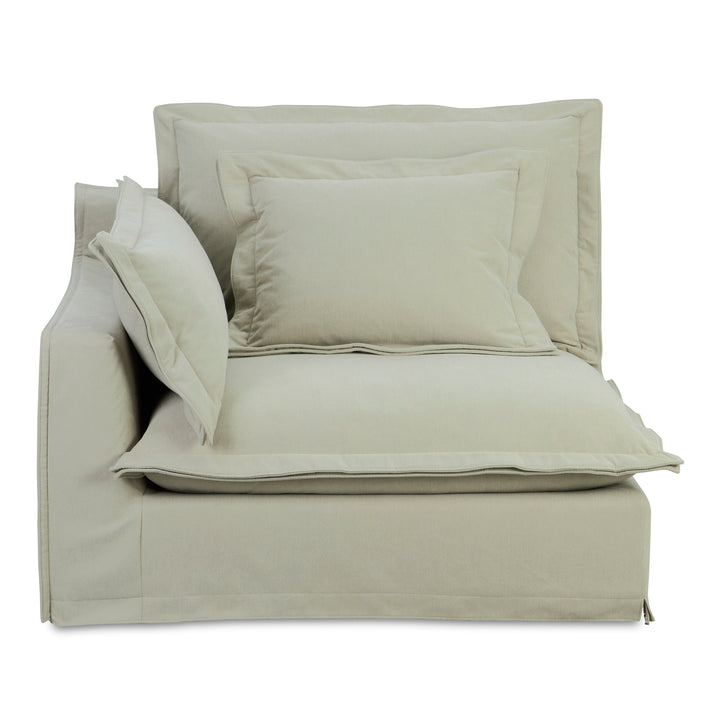 Charming Sloped Arm Living Chair with Performance Fabric