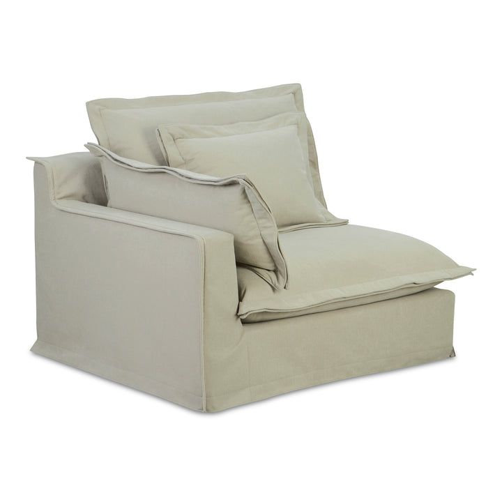 Charming Sloped Arm Living Chair with Performance Fabric