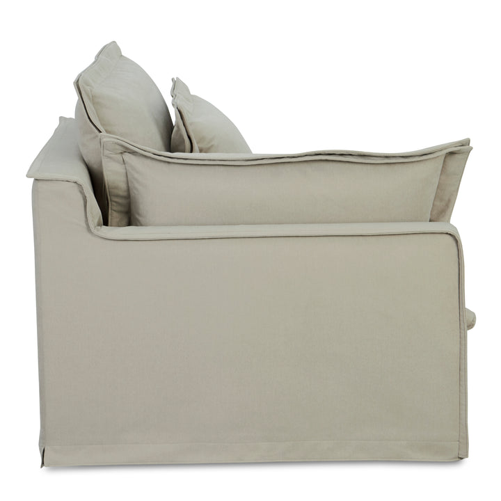 Charming Sloped Arm Living Chair with Performance Fabric