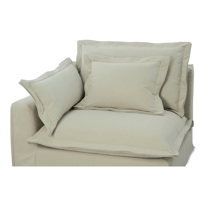 Charming Sloped Arm Living Chair with Performance Fabric