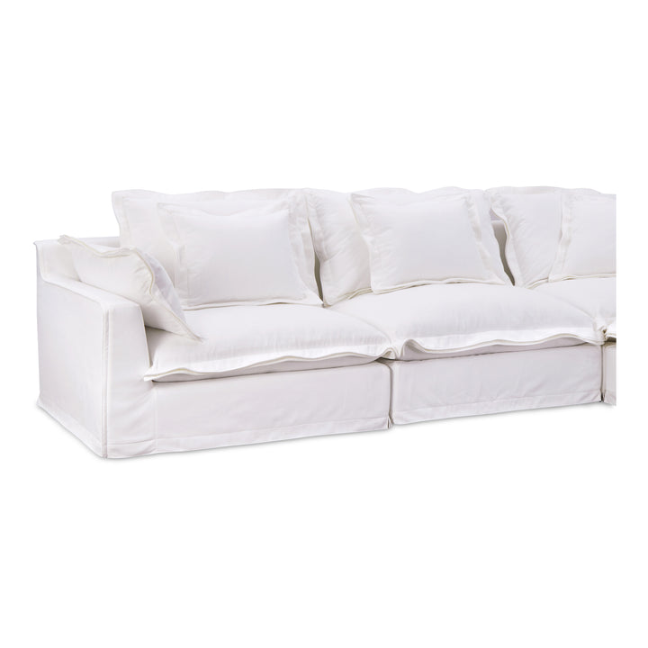 Timeless L-Shaped Modular Lounger in LiveSmart Fabric