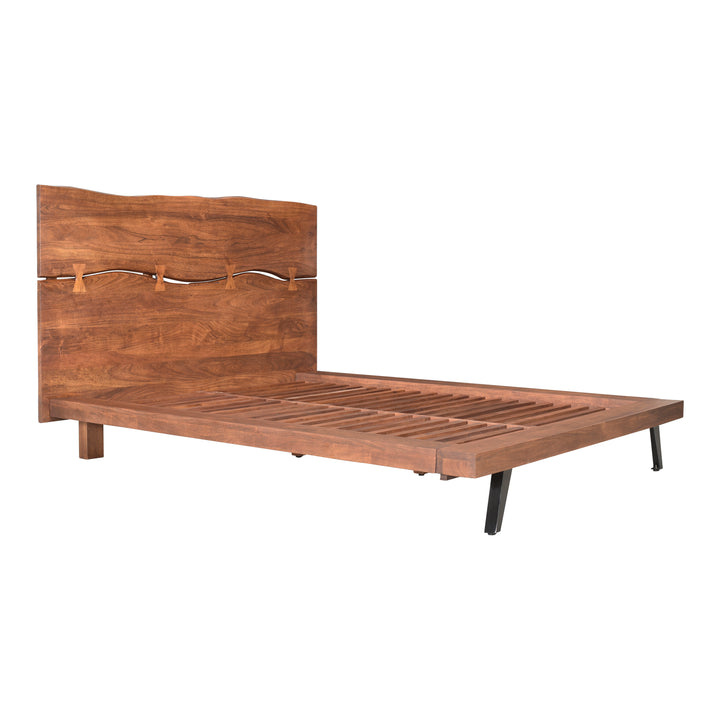 Nature's Embrace Solid Acacia Wood Platform Bed - Queen