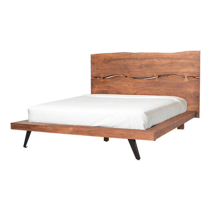 Nature's Embrace Solid Acacia Wood Platform Bed - Queen