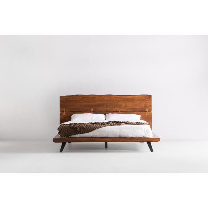 Nature's Embrace Solid Acacia Wood Platform Bed - Queen